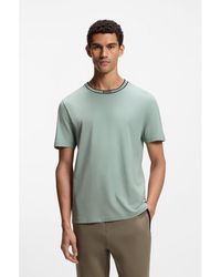 BOSS - Cotton T-Shirt With Logo Crew Neck - Lyst
