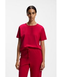 BOSS - Stretch-Cotton Pyjama T-Shirt With Logo Print - Lyst