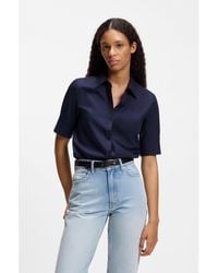 HUGO - Regular-Fit Blouse - Lyst