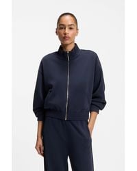 BOSS - Relaxed-Fit Sweatshirt With Piping Details - Lyst