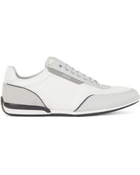 Femme HUGO Baskets basses en cuir italien avec garnitures en métal  emblématiques Blanc | Baskets ⋆ Bambel