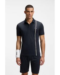 BOSS - Active Quick-Dry Polo Shirt With Signature Stripe - Lyst