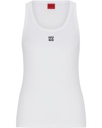 HUGO - T-Shirt Datamia 10258222 01, White - Lyst