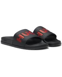 HUGO - Slides Mit Logo-Riemen - Lyst