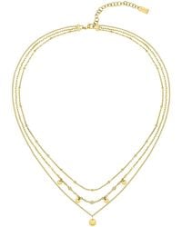 BOSS - Multi-chain Necklace With Medallions And Crystals - Lyst