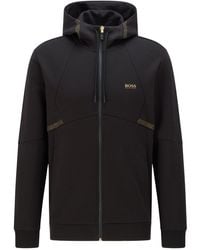 BOSS by HUGO BOSS Regular-fit Sweatshirt With Pixel Print And Logo - Black