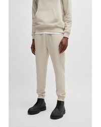 BOSS - Cotton-terry Tracksuit Bottoms With Logo Patch - Lyst