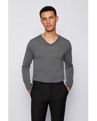 BOSS by HUGO BOSS V-neck sweaters for Men | Online Sale up to 63% off | Lyst