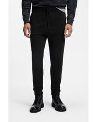 BOSS - Cotton-Terry Tracksuit Bottoms With Logo Patch - Lyst
