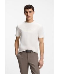 BOSS - X Aston Martin Mercerised-Cotton T-Shirt With Wing Detail - Lyst