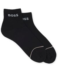 BOSS - Two-Pack Of Cotton-Blend Short Socks With Logos - Lyst
