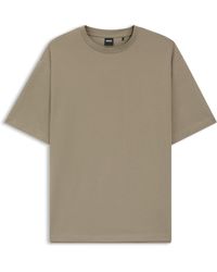 BOSS - Relaxed-Fit T-Shirt Van Een Katoenmix - Lyst