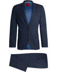 HUGO - Extra Slim-Fit Anzug aus Performance-Stretch-Gewebe mit Hahnentritt-Muster - Lyst