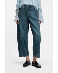 BOSS - Relaxed-Fit Jeans With Balloon Leg And Front Slits - Lyst