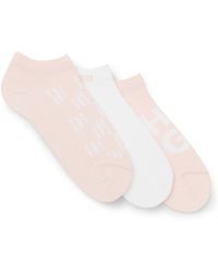 HUGO - Three-Pack Of Ankle-Length Socks With Logo Details - Lyst