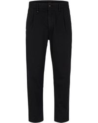 BOSS by HUGO BOSS Pantalon Slim Fit en twill de coton stretch - Noir
