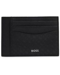 BOSS - Card Holder With Monogram Pattern - Lyst