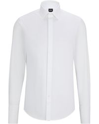 BOSS - Chemise habillée Slim Fit en coton stretch facile à repasser - Lyst