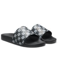 HUGO - Italian-Made Slides With Stacked-Logo Strap - Lyst