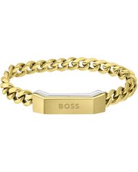 BOSS - Chain Cuff With Branded Magnetic Closure: Small - Lyst