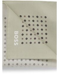 BOSS - Printed Pocket Square With Logo - Lyst