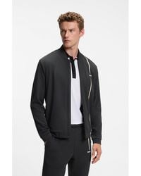 BOSS - Active Zip-Up Sweatshirt With Moisture Management - Lyst
