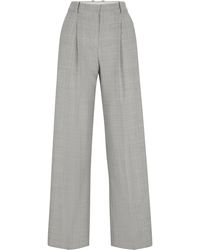 BOSS - Straight-Fit Hose aus Schurwolle mit Glencheck-Muster - Lyst