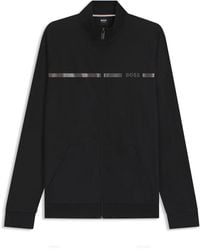 BOSS - Jack Van Katoenen Sweatstof Met Streep En Logo - Lyst