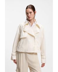 BOSS - Short Trench Coat - Lyst