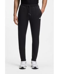 BOSS - Active Stretch-Gabardine Tracksuit Bottoms With Zipped Hems - Lyst