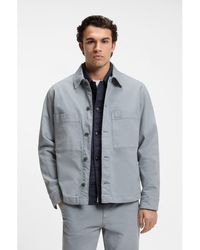 BOSS - Regular-Fit Stretch-Cotton Denim Shirt - Lyst