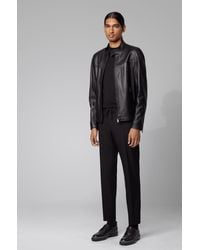 BOSS by HUGO BOSS Leather jackets for Men - Up to 60% off at Lyst.com