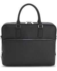 BOSS - Italian Leather Double-Zip Document Case - Lyst