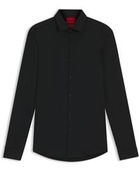 HUGO - Slim-Fit Hemd Aus Funktionalem Stretch-Jersey - Lyst