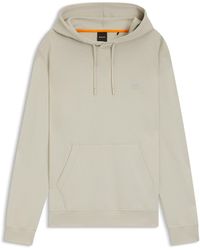 BOSS - Hoodie Van Katoenen Badstof Met Logopatch - Lyst
