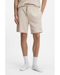 HUGO - Waffle-Structured Pyjama Shorts With Embroidered Logo - Lyst