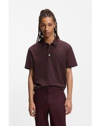 HUGO - Light Brown Men's Polo Shirts Size L - Lyst