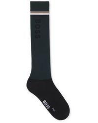 BOSS - Equestrian Riding Socks With Logo Details - Lyst