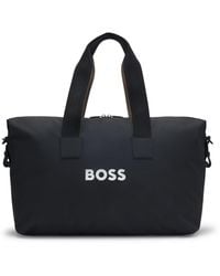 BOSS - Contrast-logo Holdall With Signature-stripe Handles - Lyst