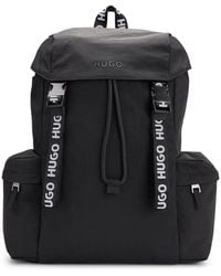 HUGO - Rucksack mit Überschlag und Logo-Webband - Lyst