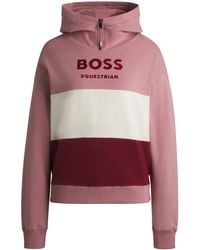BOSS - Sweat À Capuche Pour L'Équitation En Coton Stretch Italien - Lyst