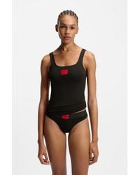 HUGO - Stretch-Cotton Underwear Vest With Logo - Lyst