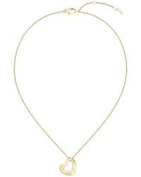 BOSS - Tone Necklace With Open-Heart Pendant - Lyst