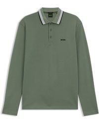 BOSS - Polo Van Katoenpiqué Met Contrastlogo - Lyst