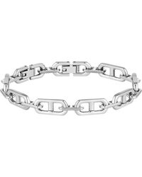 BOSS - Brushed And Polished Chain Cuff - Lyst