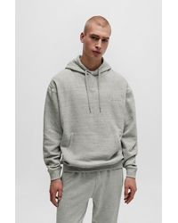 BOSS - Regular-fit Hoodie With Embroidered Logo - Lyst