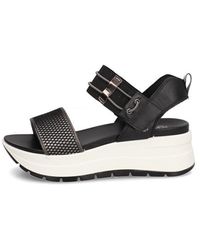 Igi&co - Lederkombination Keilsandale - Lyst