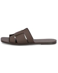 Kazar - E Flache Leder-Flip-Flops - Lyst
