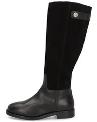 Tommy Hilfiger - Th Stud Leather Mix Long Boot - Lyst