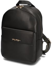 Tommy Hilfiger Iconic Tommy Backpack Signature - Schwarz